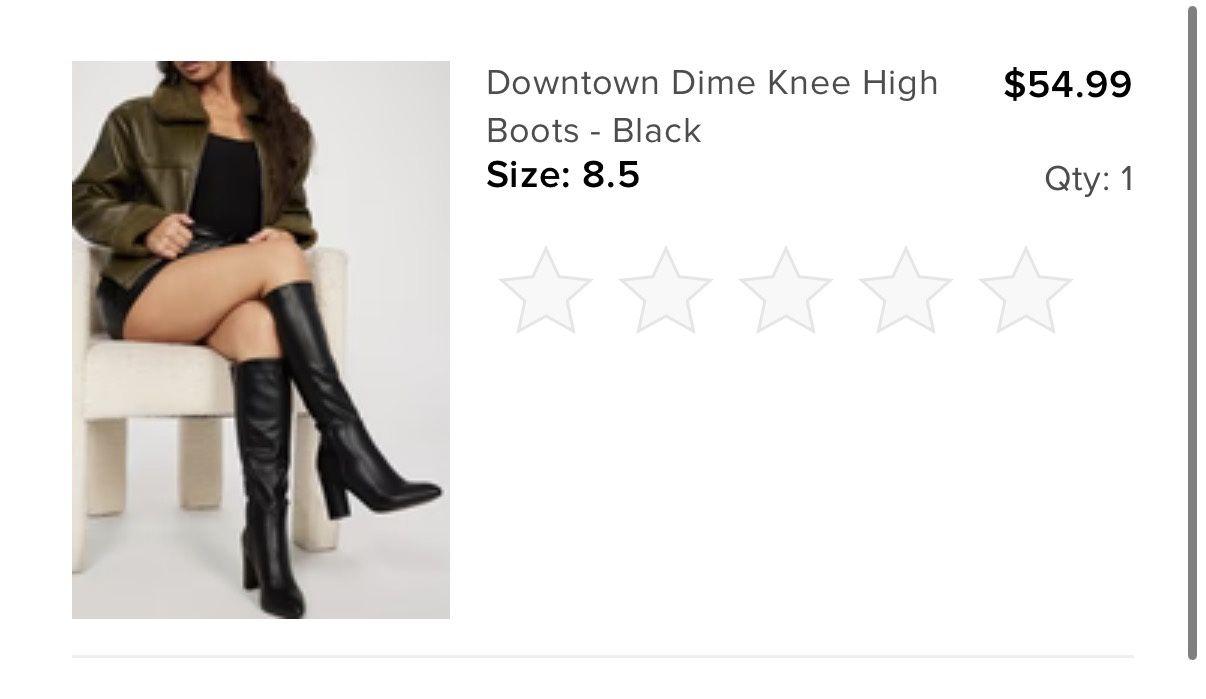 High Knee Black Boots