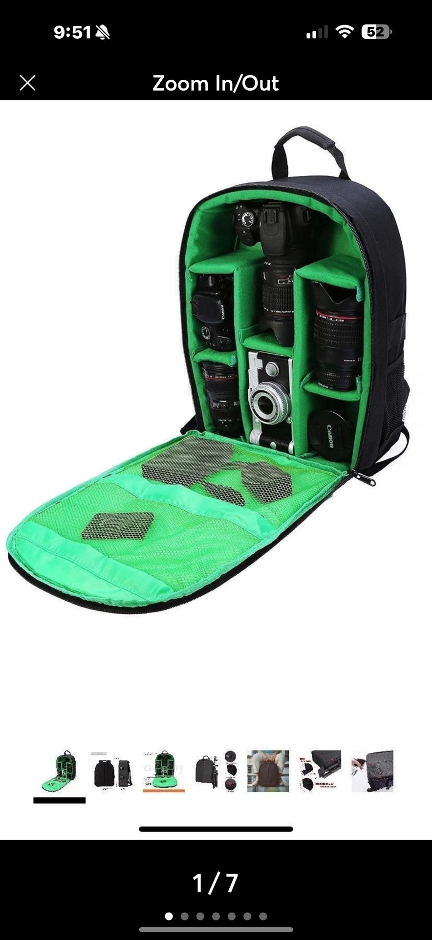 2 pack Camera Bag Camera Backpack with Rain Cover/Tripod Belt for DSLR SLR