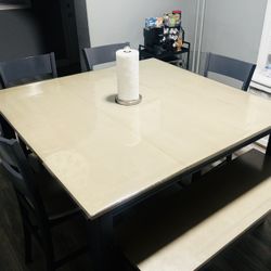 Five Set Bench Kitchen Table Wood 