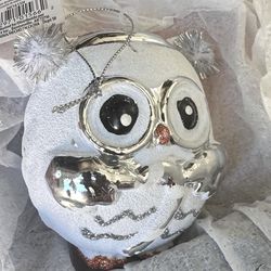 Owl glitter ornaments