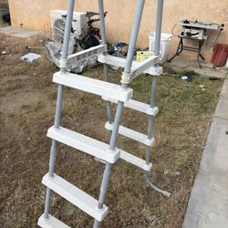 White Pool Ladder 
