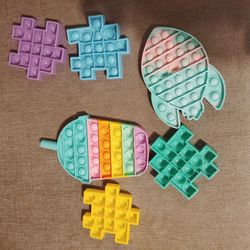 Rocket,Ice cream,Pizzle Pieces Fidget Toys