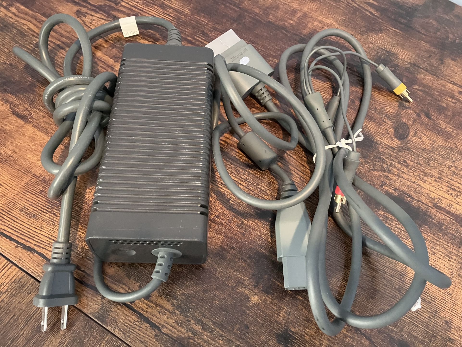 Xbox 360 Power Supply And A/V Cable