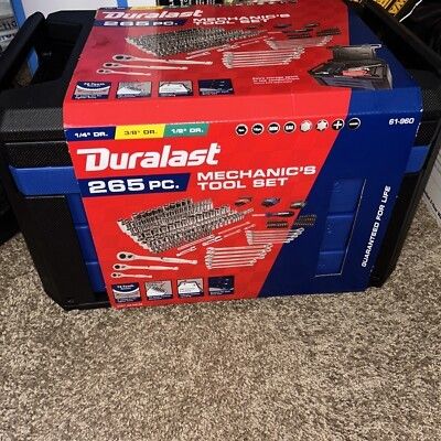 Duralast 1/4in, 3/8in and 1/2in Drive Mechanics Tool Set, 265 Piece