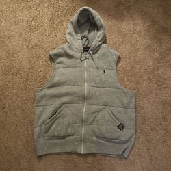 Grey Polo Hooded Vest 
