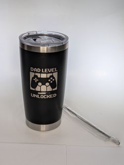 Dad level unlocked Tumbler 20oz – New Dad Gifts for First Time Daddy,