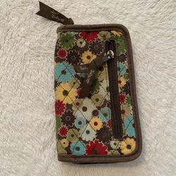 Thirty One brand quilted flower wallet
