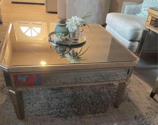 3pc Mirrored Coffee Table Set