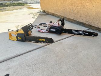 2 Corded Chainsaws For Sale !