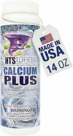 Calcium Hardness Increaser for Hot Tubs, Spas & Swimming Pools, 14 fl oz Liquid | Made in USA | HTS Turbo Calcium Plus | Raises Low Calcium Hardness &