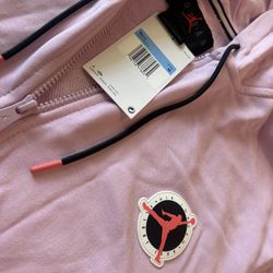 New Air Jordan Pink Zip Up Hoodie Men’s Size Medium