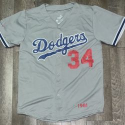 Dodgers Fernando Valenzuela SGA Jersey Size Medium
