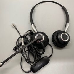 Jabra 2400 II USB DUO CC Wired Headset for Softphone with Noise Cancelling Microphone, Optimized for Unified Communication