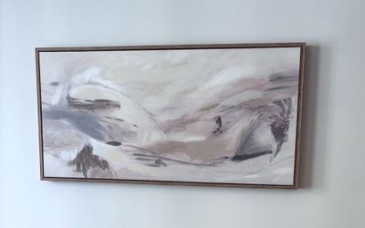 Large abstract canvas painting