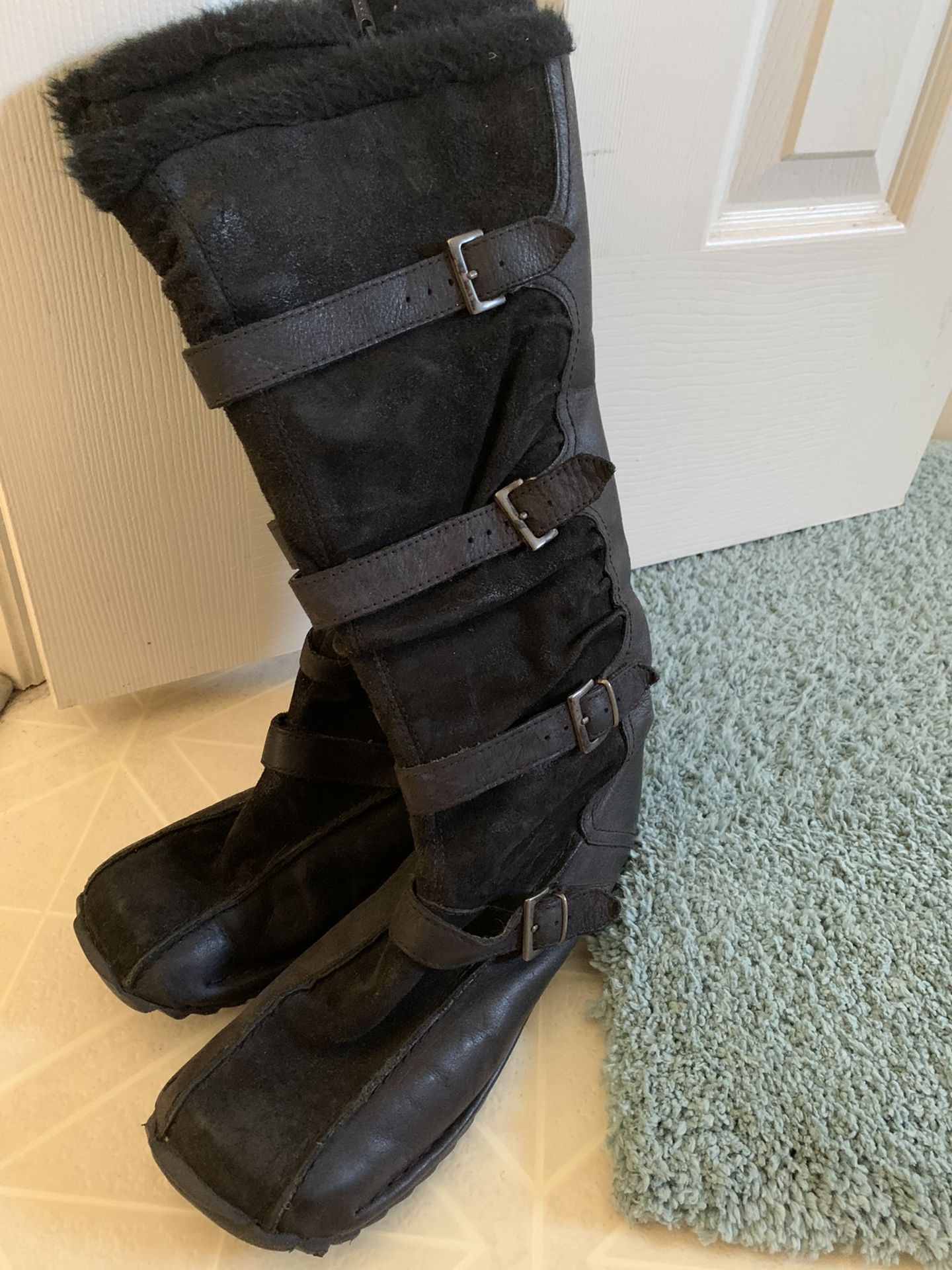 Aldo black boots 7.5 size