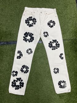 DEMIM TEAR JEANS (WHITE)