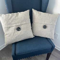 Set Up Two Decorative Throw Pillows