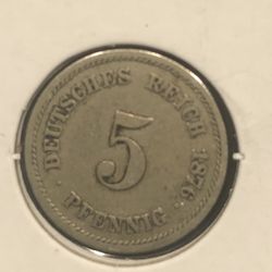 1875 J-J 5 PFENNIG