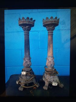 ANTIQUES LAMPS EACH ELMOFLES