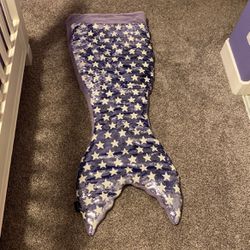 Little Girls Mermaid Tail Blanket