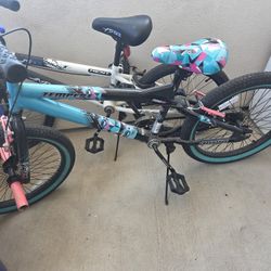 Kids Bike 20' Wheels Pink And Teal