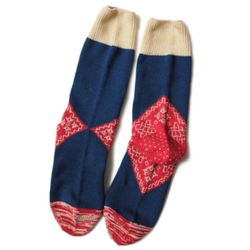 Kapital Bandana Socks Blue One Size