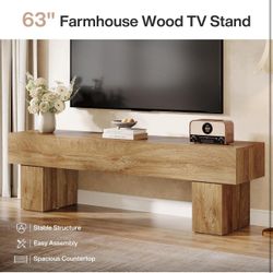 63" TV Stand, Entertainment Center, Low  Console Table for Living Room,  Inch TVY-8