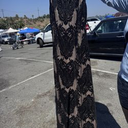 dstudio Black Lace Sequin Illusion Dress Size 8 