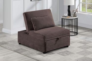 Mini sofa Convertible bed Brown Corduroy fabric, New Especial price 