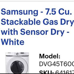 Samsung Gas Dryer