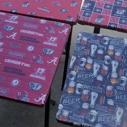 Man Cave TV Tray tables Set With Stand