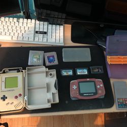 Gameboy Advanced GBA (Working) And Gameboy GB (Broken) Combo Collection