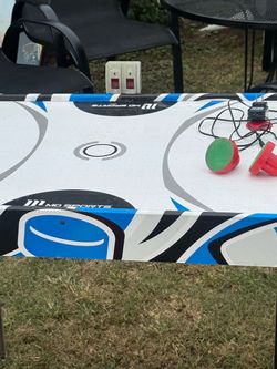 MD Sports Electric Air Hockey Table with Pushers & Scorekeeper