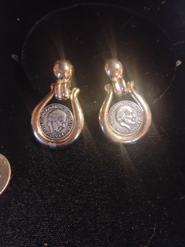 Vintage Paolo Guggi Door Knockers Earrings