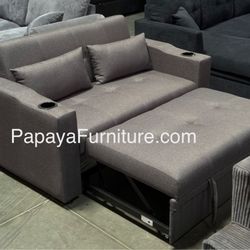 New! Pull-out Comfortable Adjustable Sofa Bed, Sleeper Sofa, Sofa Bed, Pull-out Bed Sofa, Sleeper Sofa Couch, Sofabed, Grey Sofa Bed, office sofa bed