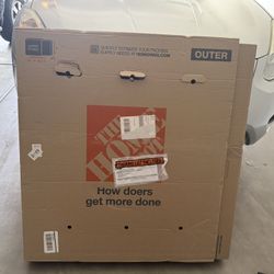 Home Depot TV Moving Cardboard Box