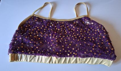 Balera Danceware LA•SuperCute•Gold And Purple Glittery Top