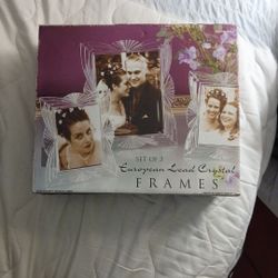 Set Of 2.  Made In Czech Republic. 5" X 7" And 8" X 10".  24 Percent Lead