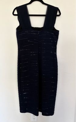 St John Evening Dress Size 10 Navy Sequin