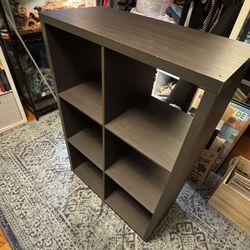 BrightRoom Black 6 Cube Shelf