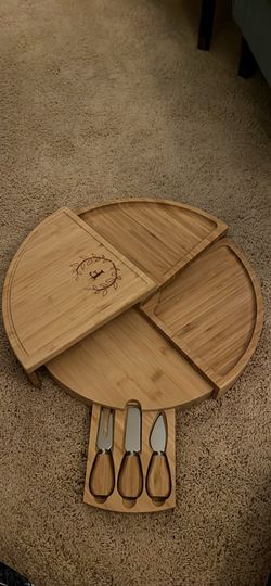 Picnic At Ascot Multilevel Collapsable Bamboo Cheese Board 