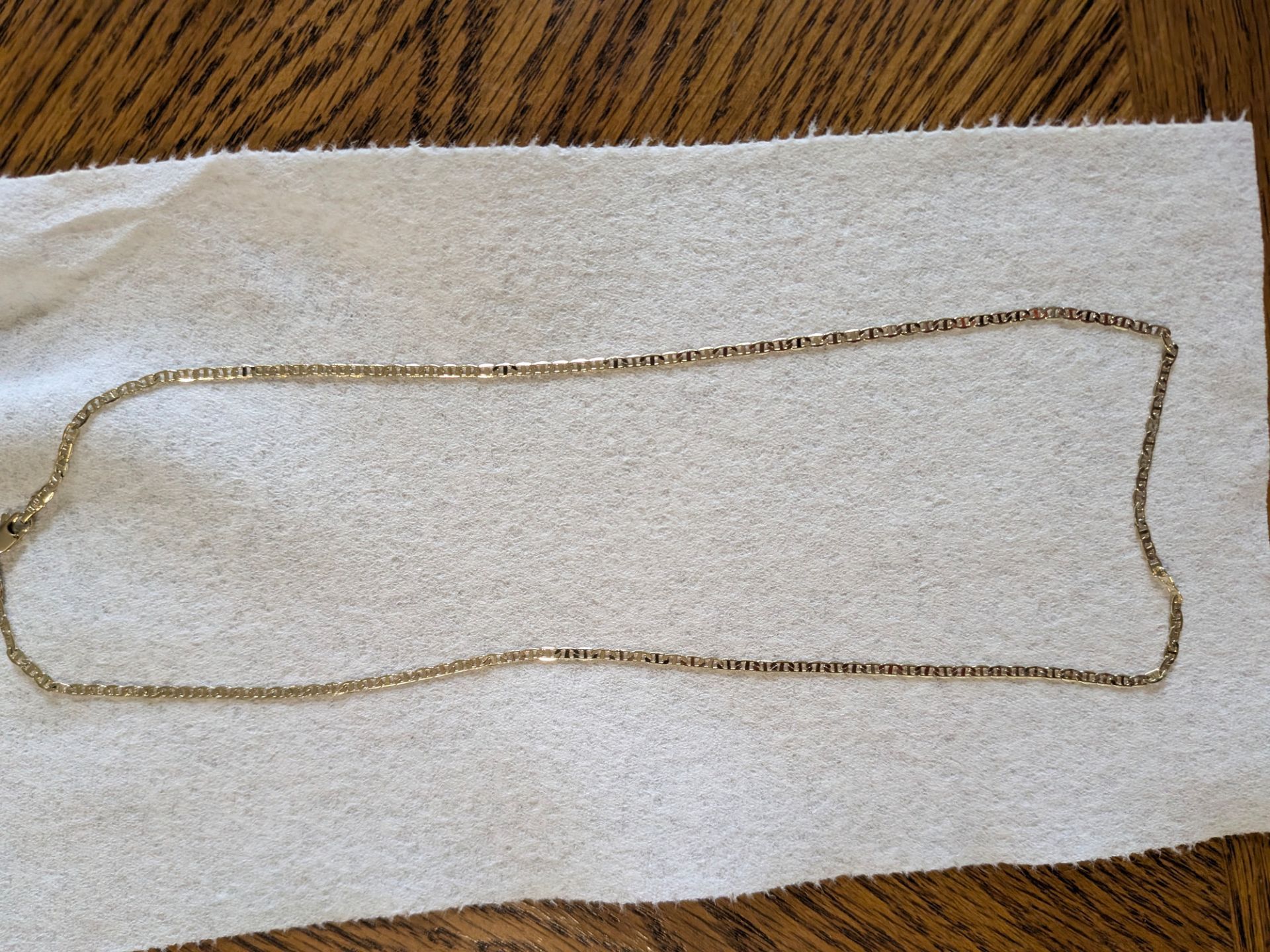14k Italian gold mariner link chain/necklace