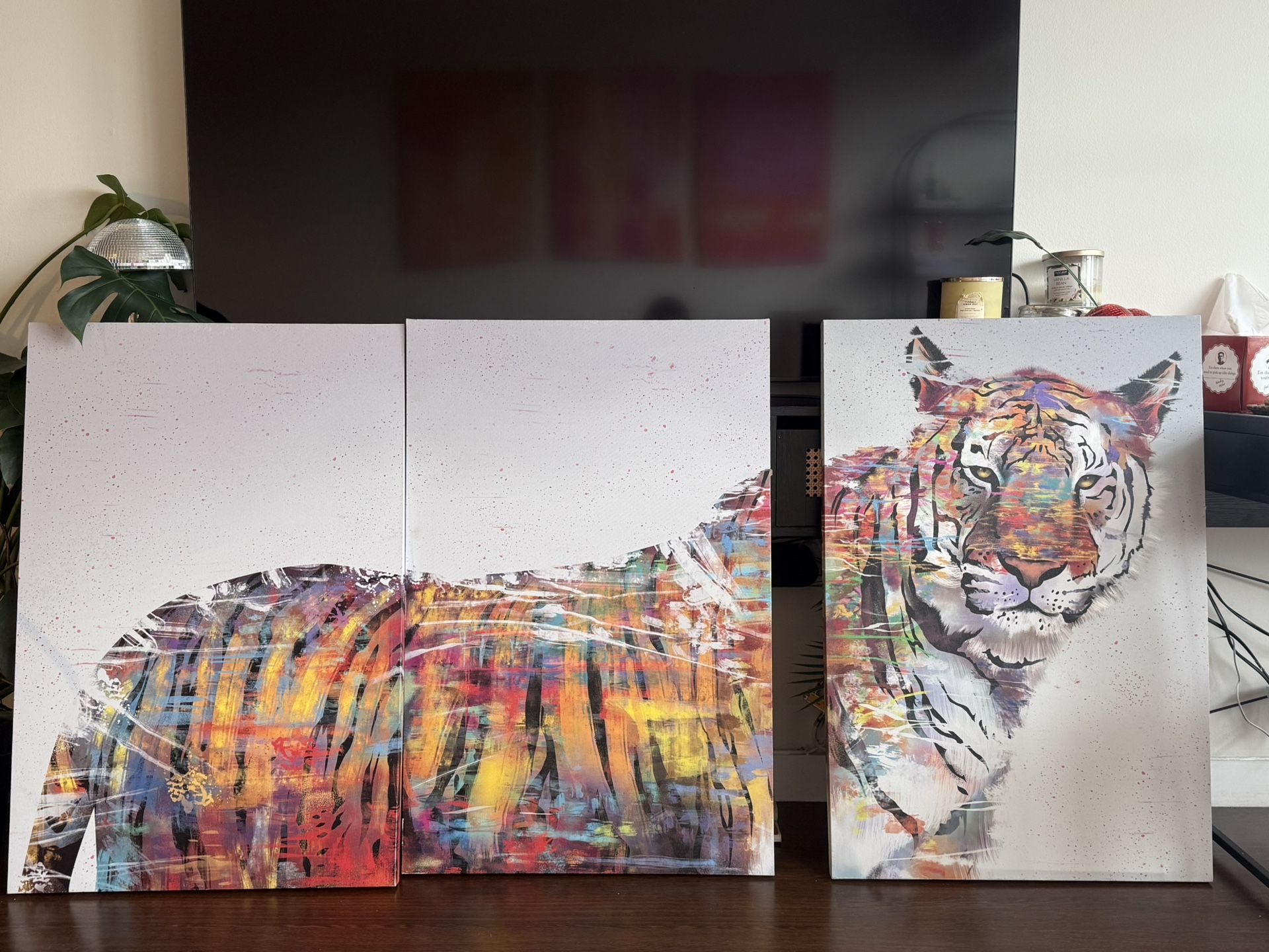 Abstract Tiger Art – 3-Piece Canvas Set (NEW)