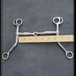 Stainless Steel Tom Thumb Jointed Mouthpiece Horse Curb Bit