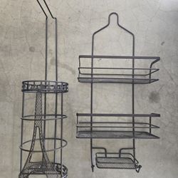 Bathroom Shower Caddie And Toilet Roll Holder