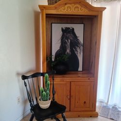 Farmhouse Rustic Storage Cabinet Armoire Wardrobe 