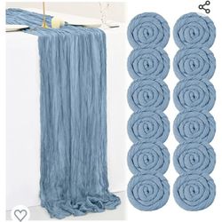 12 Pack Dusty Blue Table Runners