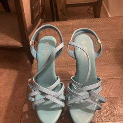 Light Blue Flower Heel Show