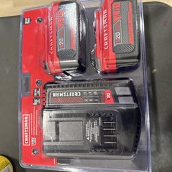 craftsman charger with two batterys 