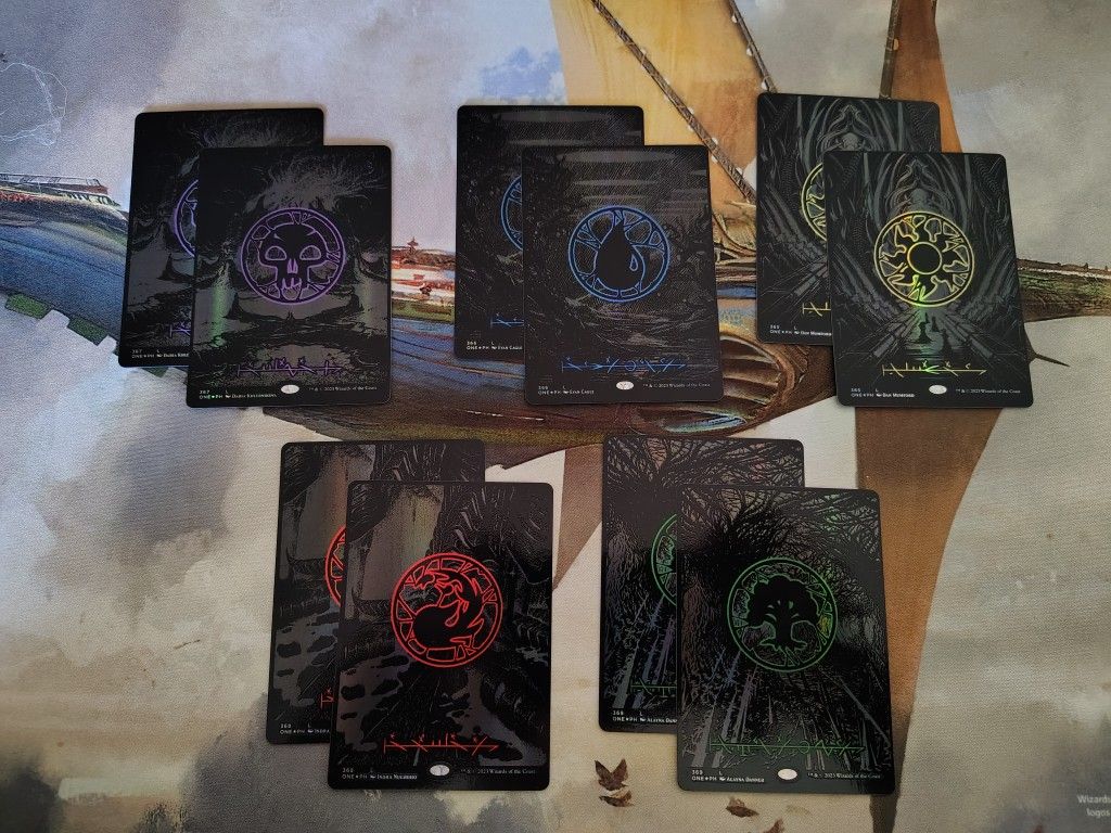 MTG Oil Slick Basic Lands